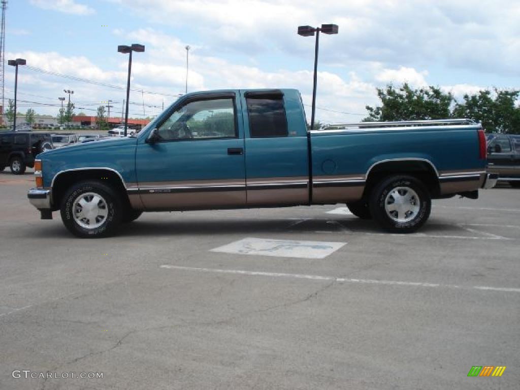 Laguna Green Metallic 1997 Chevrolet C/K C1500 Extended Cab Exterior Photo #48936691