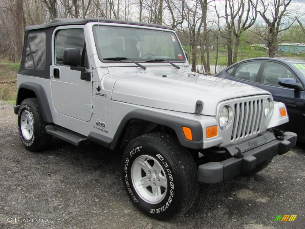 2006 Wrangler Sport 4x4 - Bright Silver Metallic / Dark Slate Gray photo #15