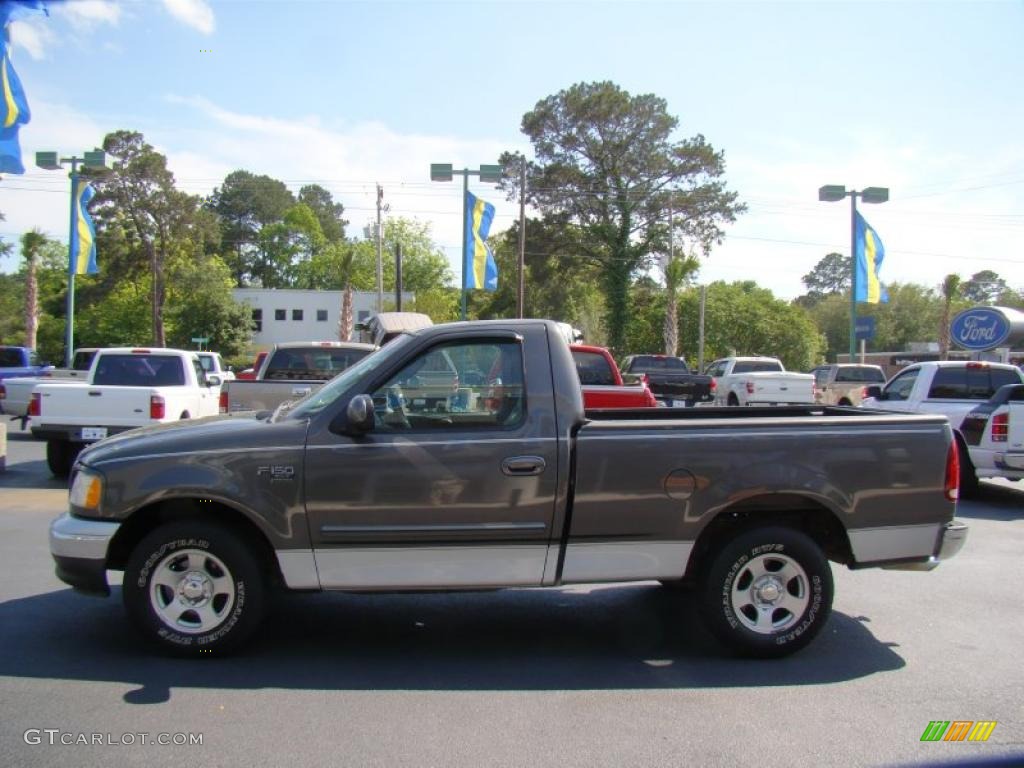 2002 F150 XLT Regular Cab - Dark Shadow Grey Metallic / Medium Graphite photo #5