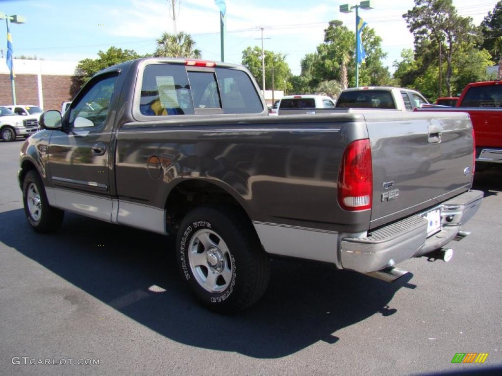2002 F150 XLT Regular Cab - Dark Shadow Grey Metallic / Medium Graphite photo #6