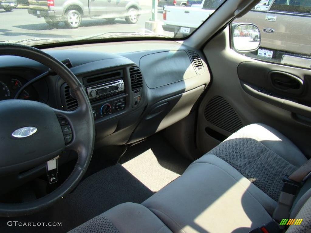 2002 F150 XLT Regular Cab - Dark Shadow Grey Metallic / Medium Graphite photo #14
