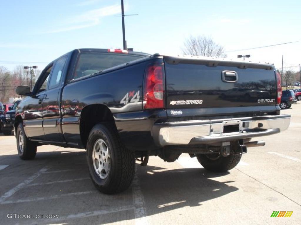 2004 Silverado 1500 Z71 Extended Cab 4x4 - Black / Medium Gray photo #5