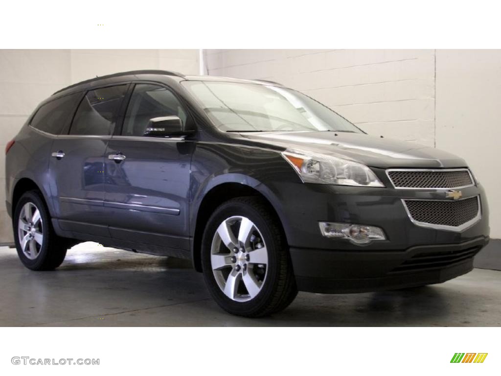 2010 Traverse LTZ - Cyber Gray Metallic / Light Gray photo #1