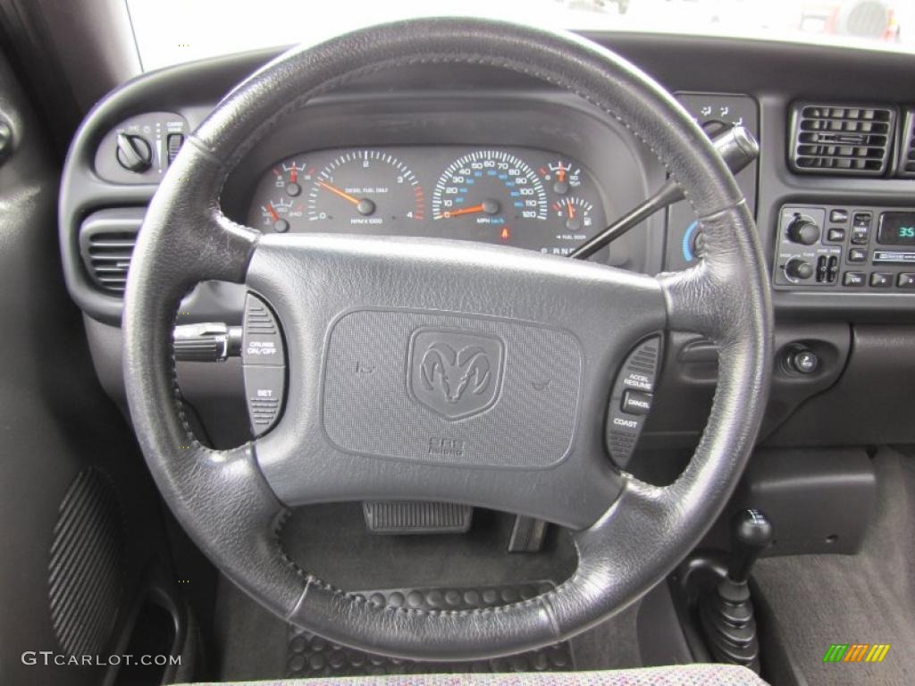 2001 Dodge Ram 2500 SLT Quad Cab 4x4 Mist Gray Steering Wheel Photo #48940804