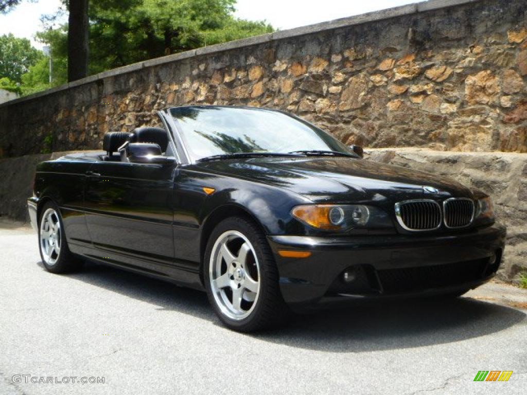 2004 3 Series 325i Convertible - Jet Black / Black photo #1