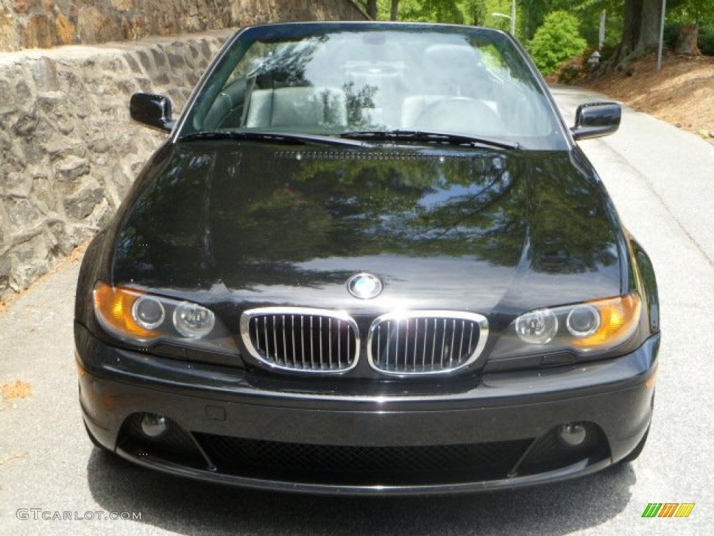 2004 3 Series 325i Convertible - Jet Black / Black photo #3