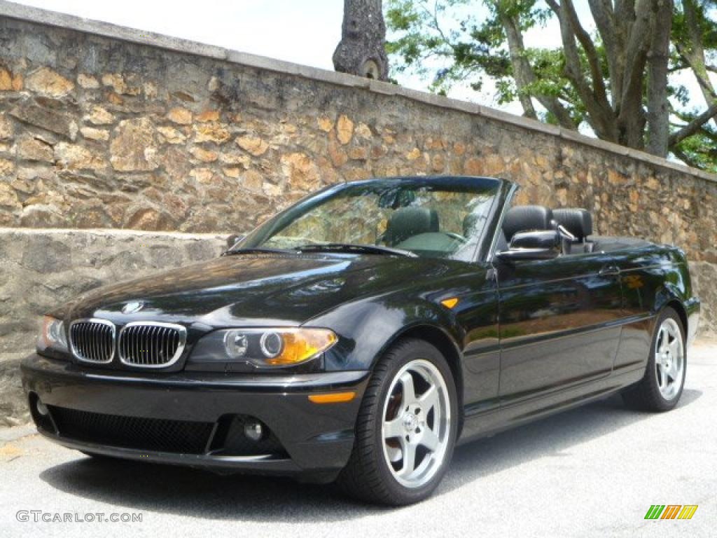 2004 3 Series 325i Convertible - Jet Black / Black photo #4