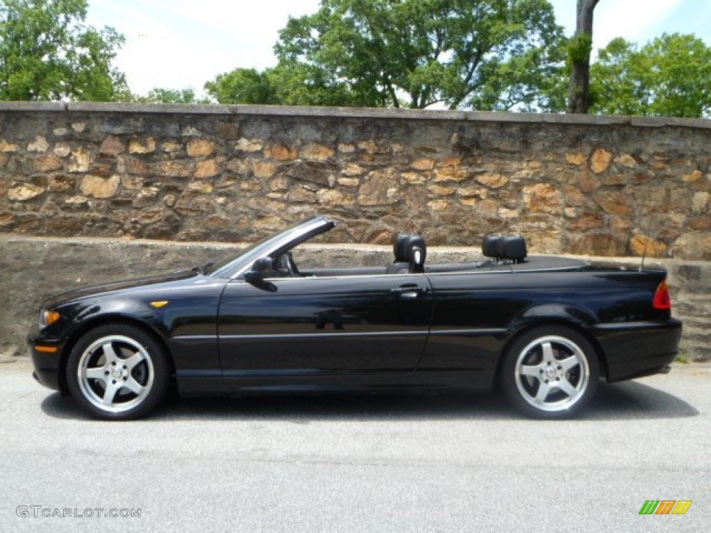 2004 3 Series 325i Convertible - Jet Black / Black photo #5