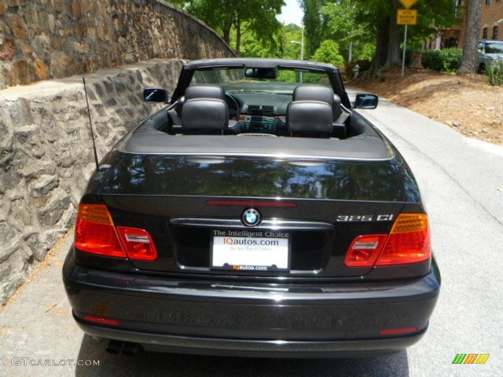 2004 3 Series 325i Convertible - Jet Black / Black photo #6