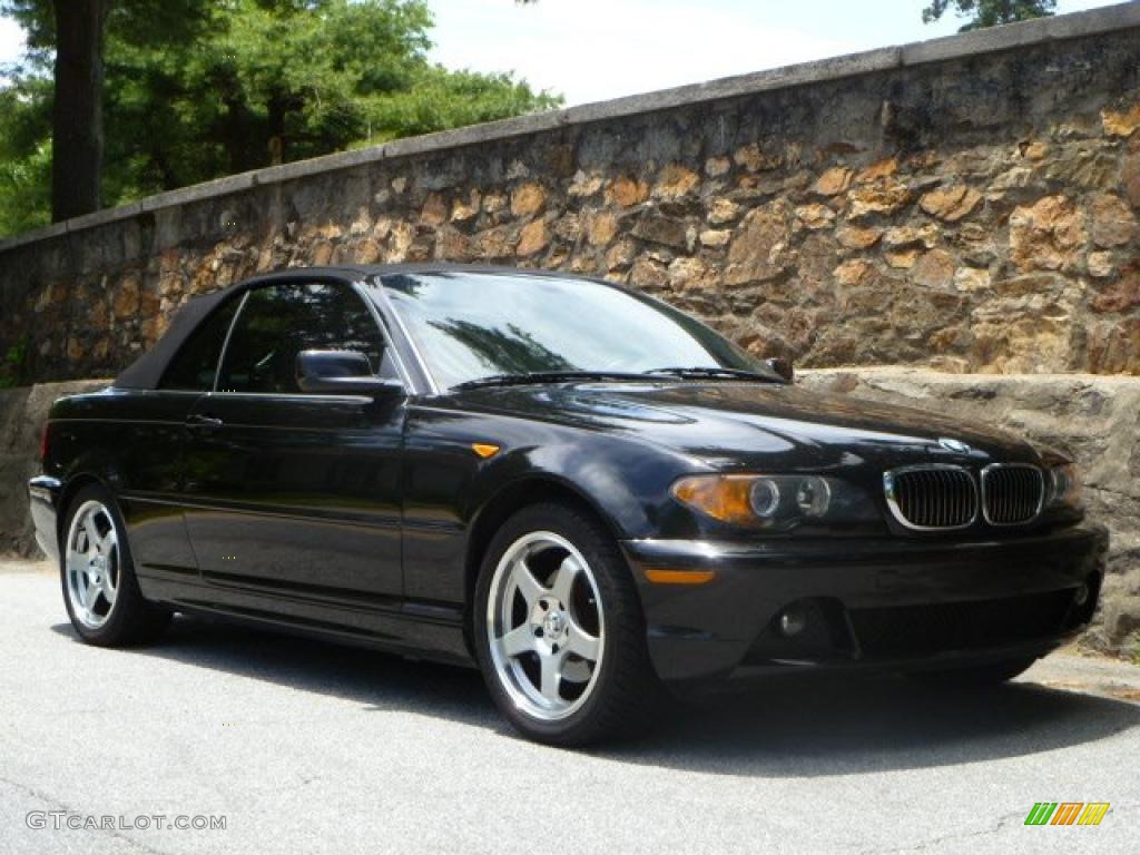 2004 3 Series 325i Convertible - Jet Black / Black photo #10