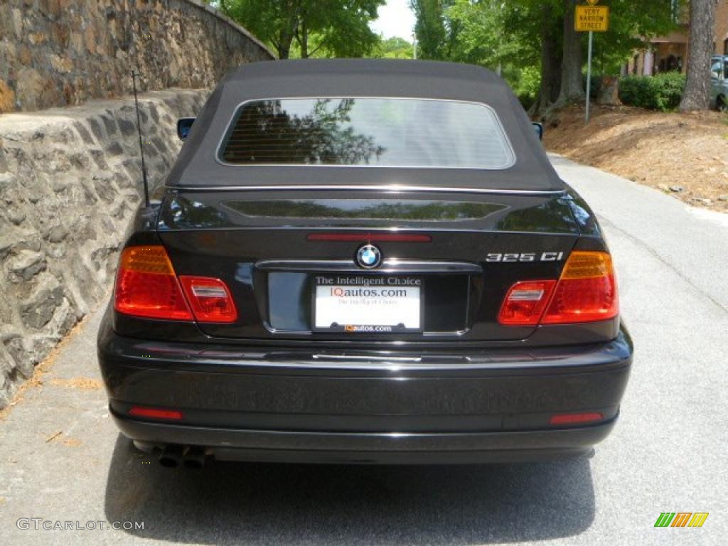2004 3 Series 325i Convertible - Jet Black / Black photo #12