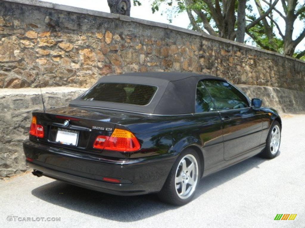 2004 3 Series 325i Convertible - Jet Black / Black photo #14