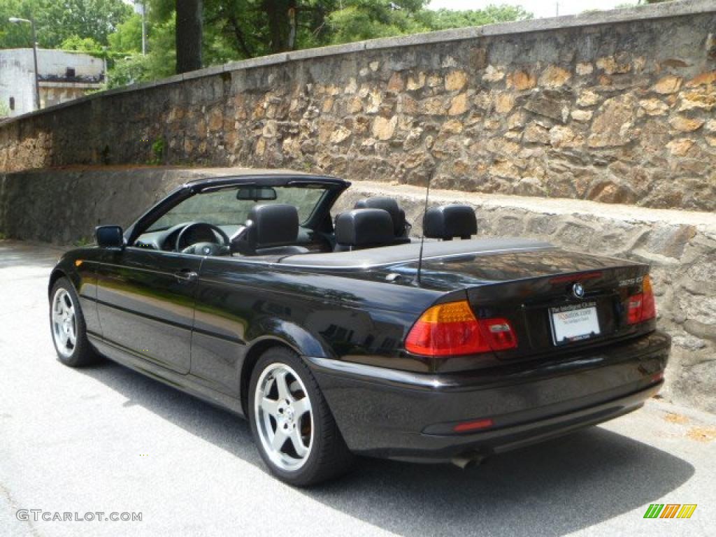 2004 3 Series 325i Convertible - Jet Black / Black photo #18
