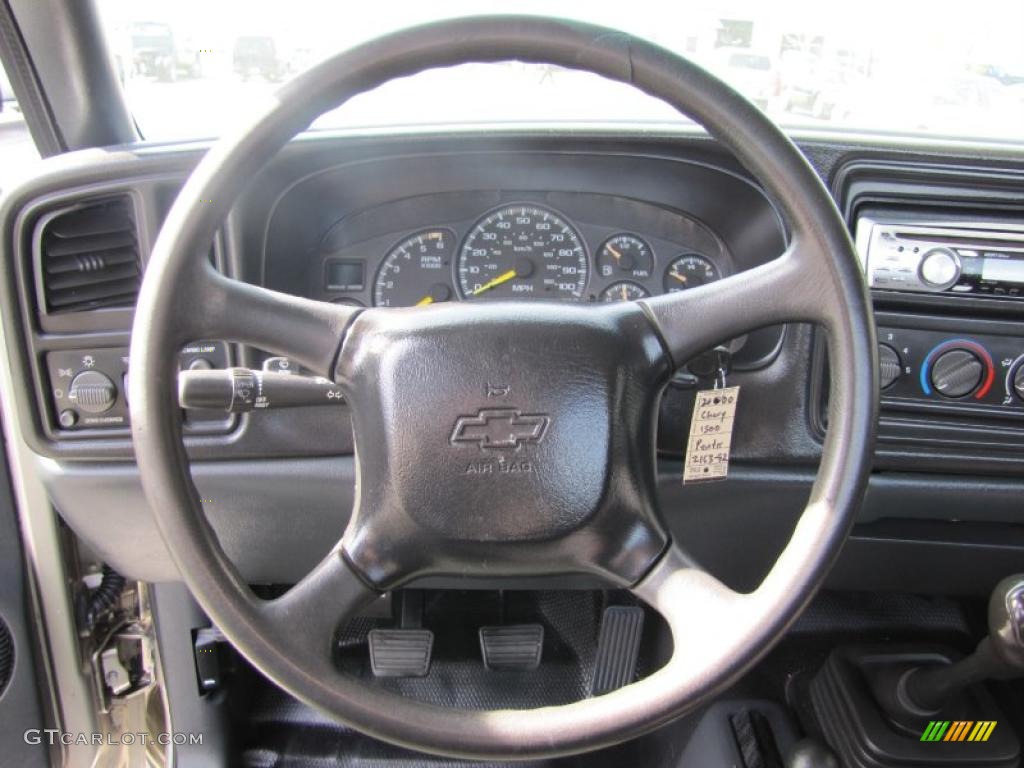 2000 Silverado 1500 LS Regular Cab 4x4 - Light Pewter Metallic / Graphite photo #6