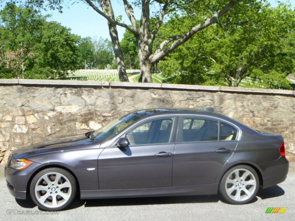 2008 3 Series 335i Sedan - Sparkling Graphite Metallic / Beige photo #5