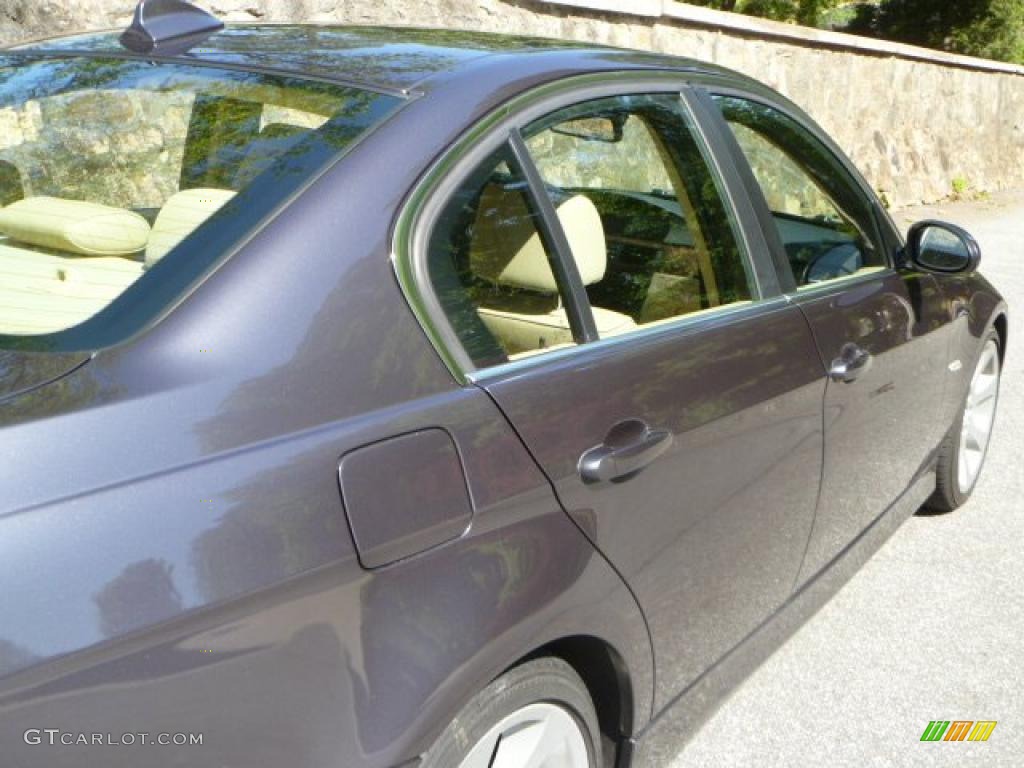 2008 3 Series 335i Sedan - Sparkling Graphite Metallic / Beige photo #11