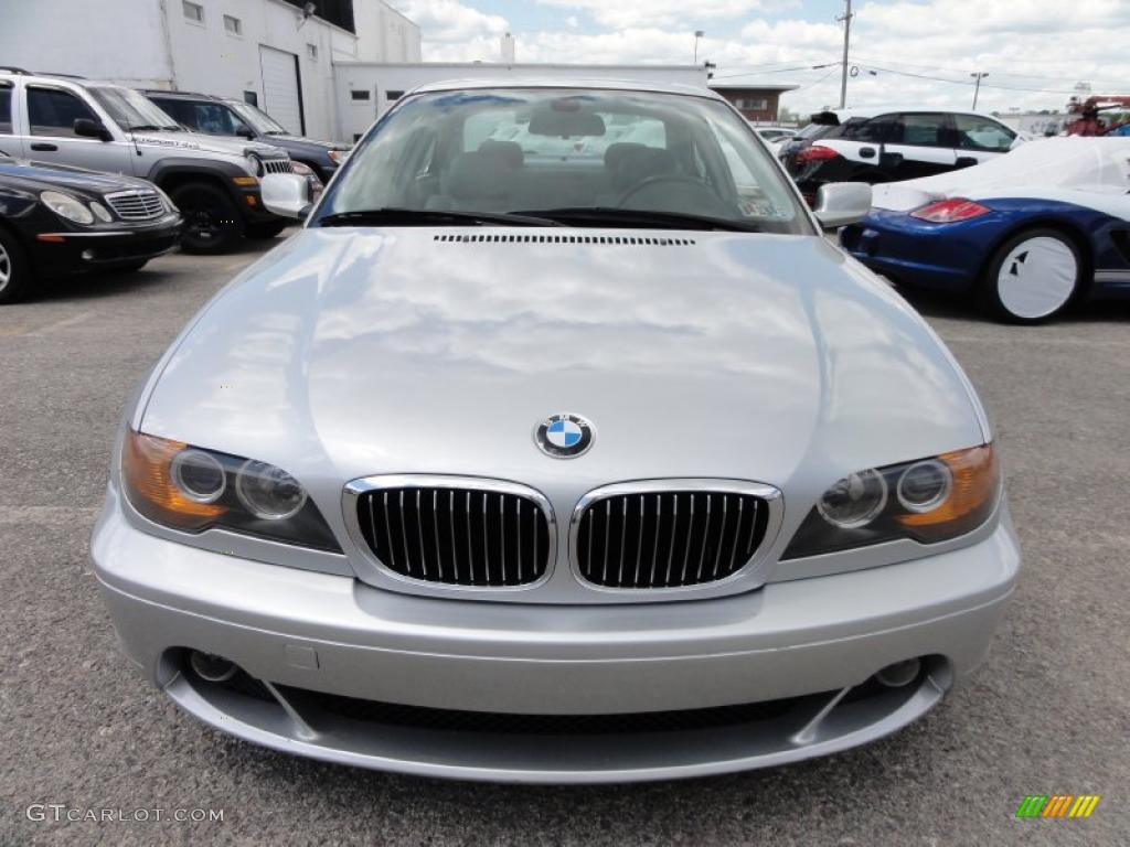 2004 3 Series 325i Coupe - Titanium Silver Metallic / Grey photo #3