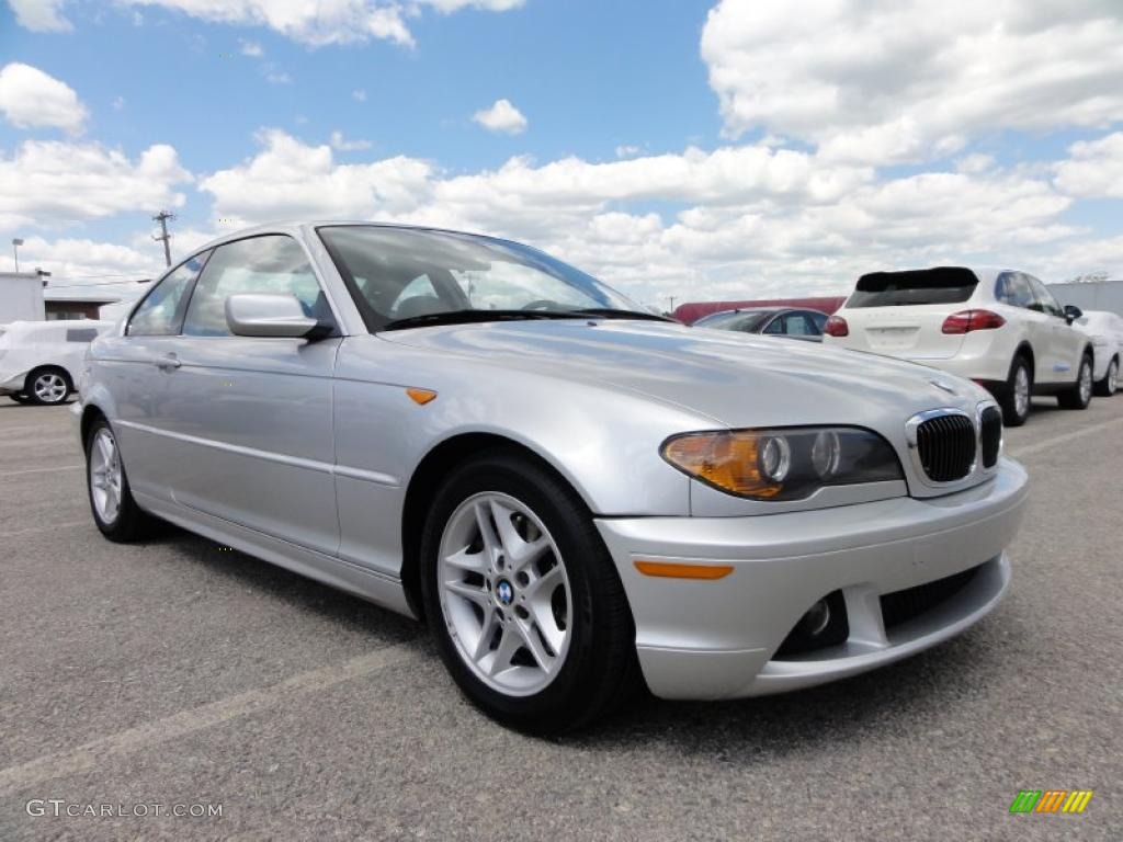 2004 3 Series 325i Coupe - Titanium Silver Metallic / Grey photo #5