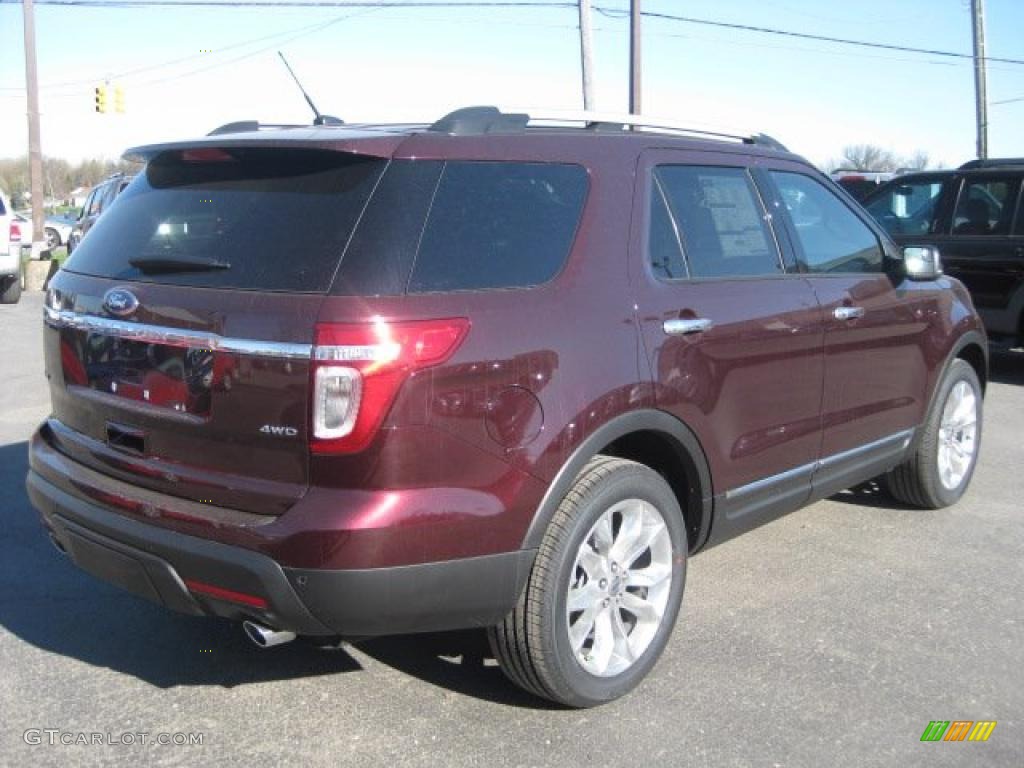 2011 Explorer XLT 4WD - Bordeaux Reserve Red Metallic / Charcoal Black photo #4