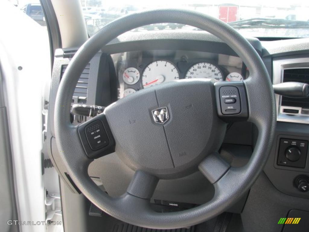 2007 Ram 1500 Big Horn Edition Quad Cab 4x4 - Bright White / Medium Slate Gray photo #18