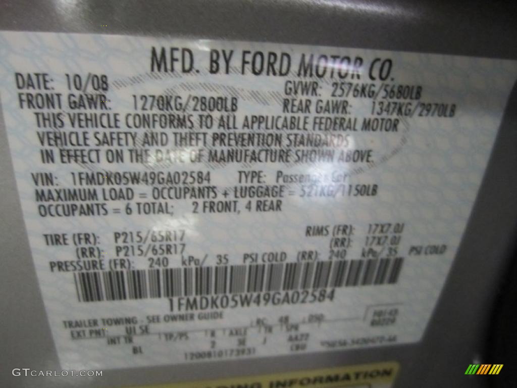 2009 Taurus X SEL AWD - Brilliant Silver Metallic / Medium Light Stone photo #10
