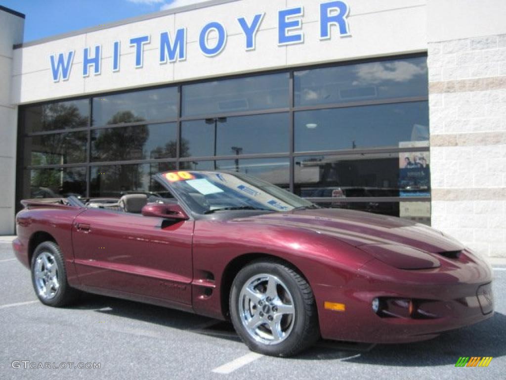 2000 Firebird Convertible - Maple Red Metallic / Taupe photo #2