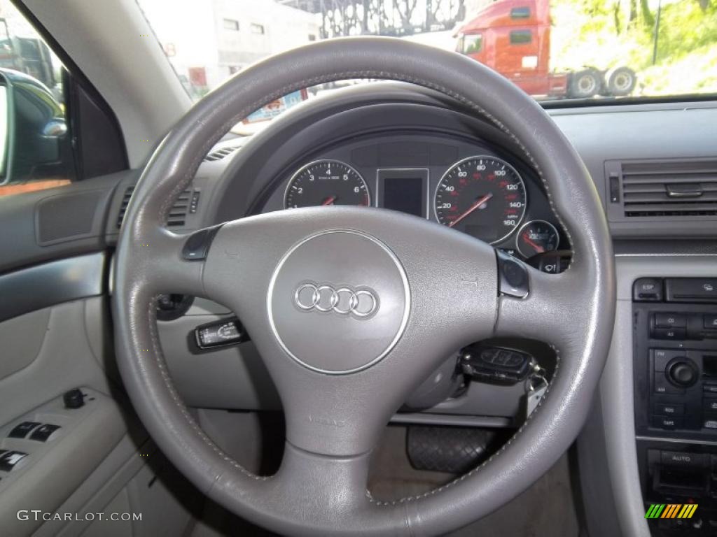 2002 Audi A4 1.8T quattro Avant Grey Steering Wheel Photo #48947149