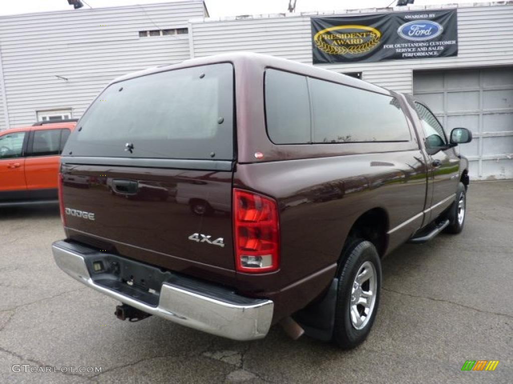 2004 Ram 1500 ST Regular Cab 4x4 - Deep Molten Red Pearl / Dark Slate Gray photo #2