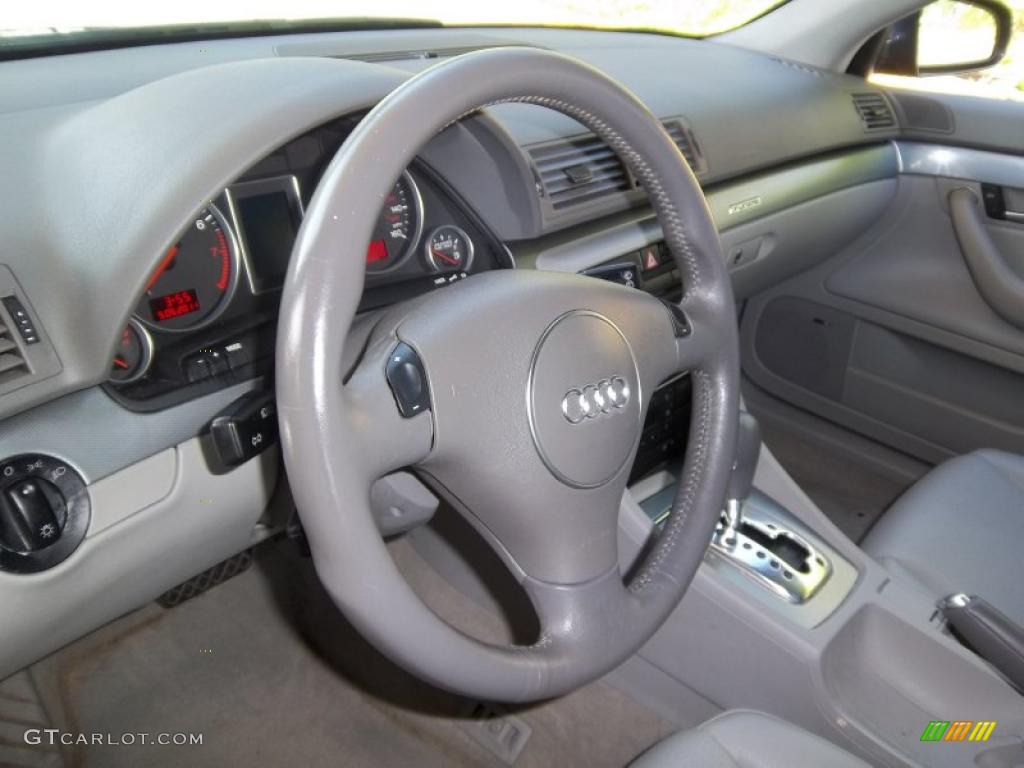 2002 Audi A4 1.8T quattro Avant Grey Steering Wheel Photo #48947251