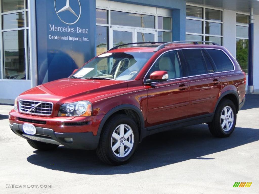 2007 XC90 3.2 AWD - Ruby Red Metallic / Taupe photo #1