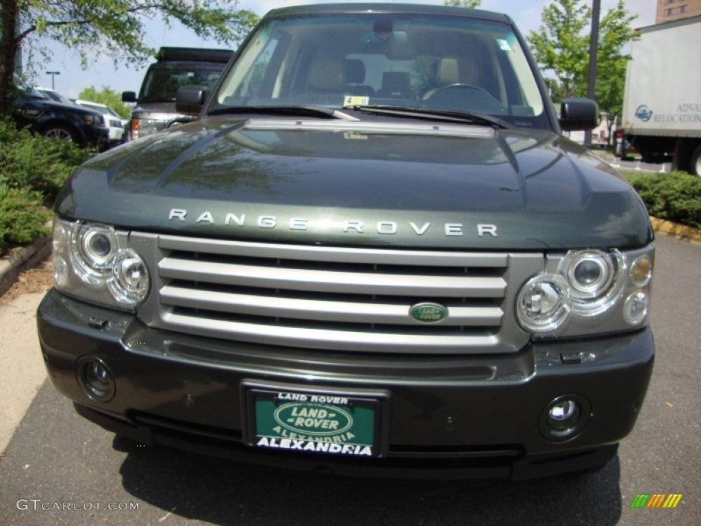 2008 Range Rover V8 HSE - Tonga Green Pearlescent / Sand photo #10