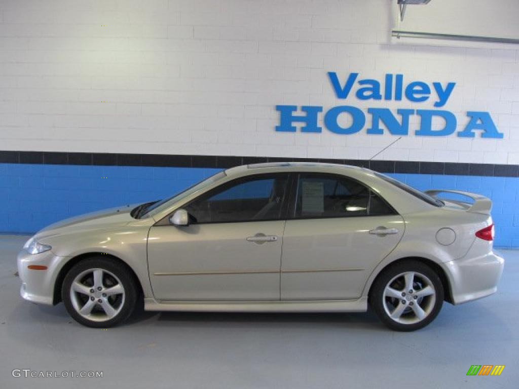 2004 MAZDA6 s Sedan - Pebble Ash Metallic / Gray photo #2