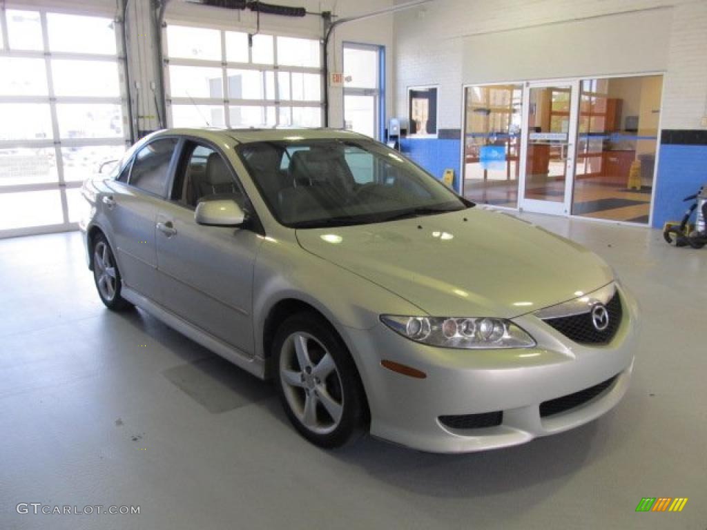 2004 MAZDA6 s Sedan - Pebble Ash Metallic / Gray photo #6