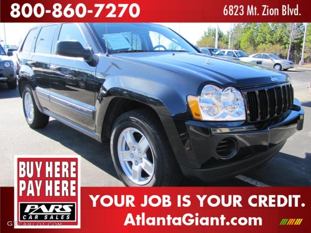 2005 Grand Cherokee Laredo - Black / Medium Slate Gray photo #4