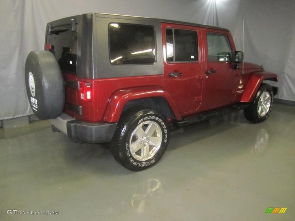2008 Wrangler Unlimited Sahara 4x4 - Red Rock Crystal Pearl / Dark Slate Gray/Med Slate Gray photo #10