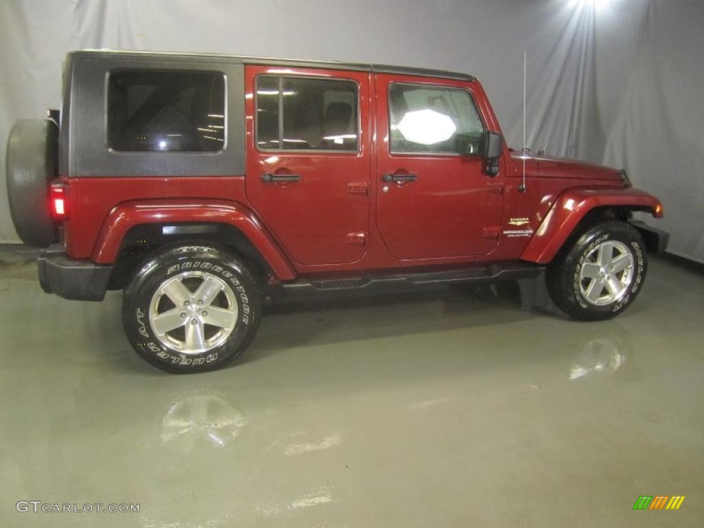 2008 Wrangler Unlimited Sahara 4x4 - Red Rock Crystal Pearl / Dark Slate Gray/Med Slate Gray photo #12