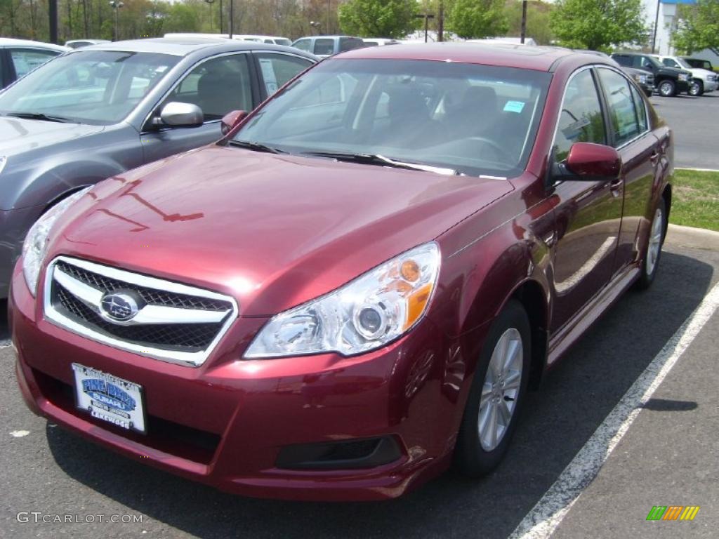 2011 Legacy 2.5i - Ruby Red Pearl / Off-Black photo #1