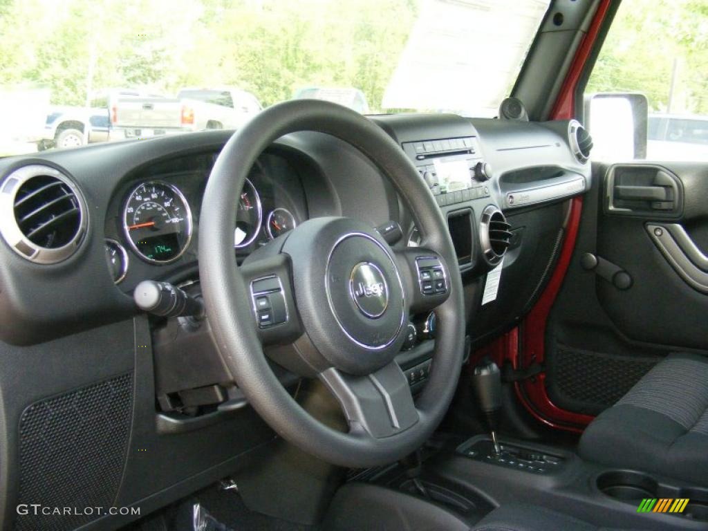 2011 Wrangler Sport 4x4 - Deep Cherry Red Crystal Pearl / Black photo #5