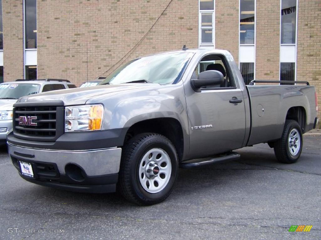 2008 Sierra 1500 Regular Cab - Steel Gray Metallic / Dark Titanium photo #1