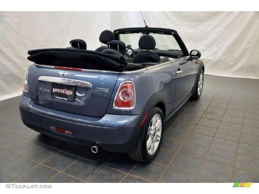 2011 Cooper Convertible - Horizon Blue Metallic / Carbon Black photo #2