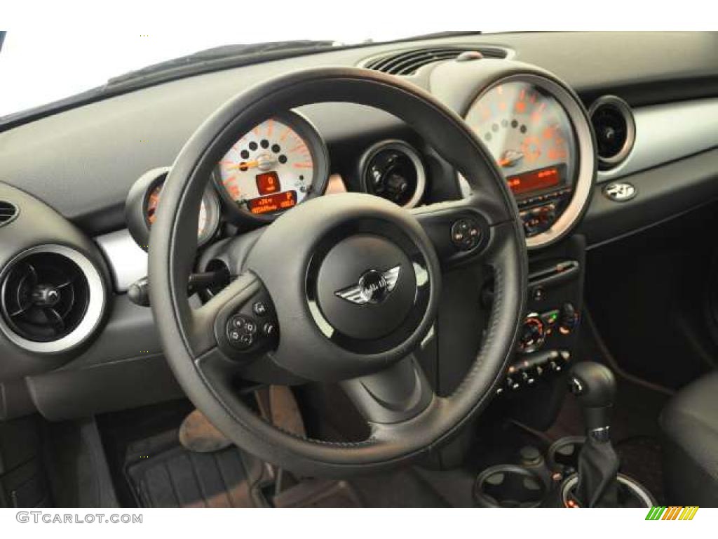 2011 Mini Cooper Convertible Carbon Black Steering Wheel Photo #48957052