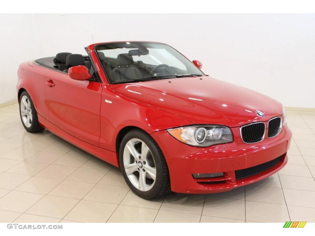 2010 1 Series 128i Convertible - Crimson Red / Black Boston Leather photo #1