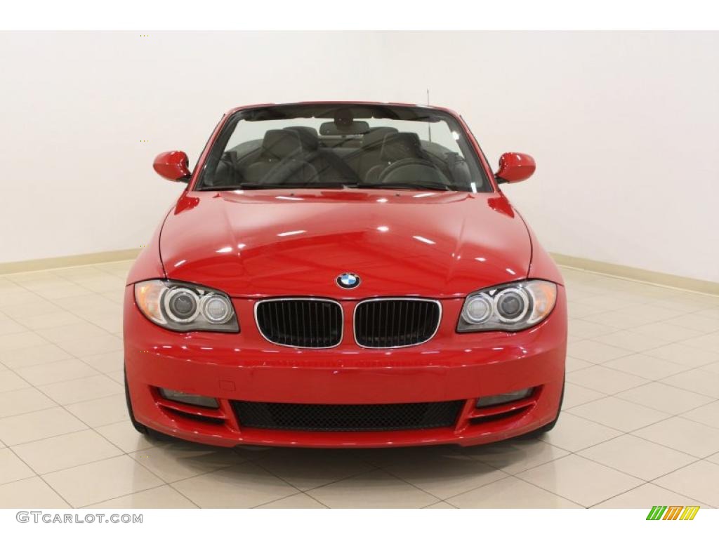 2010 1 Series 128i Convertible - Crimson Red / Black Boston Leather photo #2