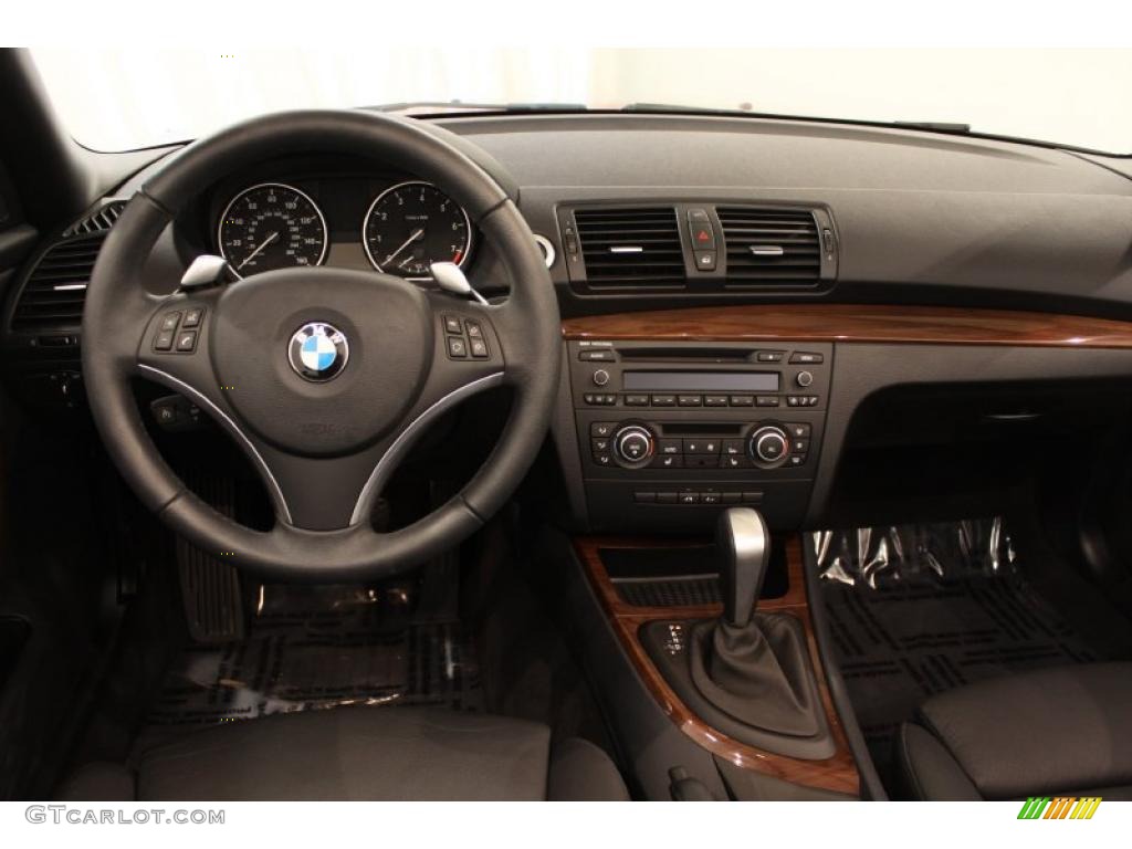 2010 BMW 1 Series 128i Convertible Black Boston Leather Dashboard Photo #48957940