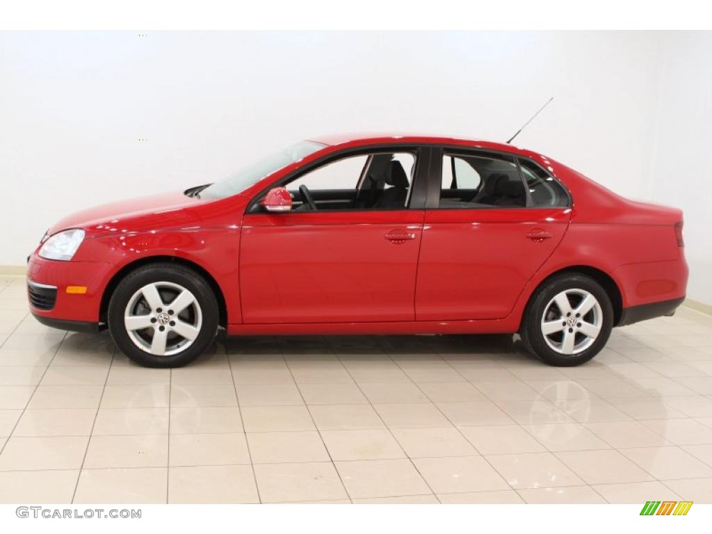 2009 Jetta S Sedan - Salsa Red / Anthracite photo #4