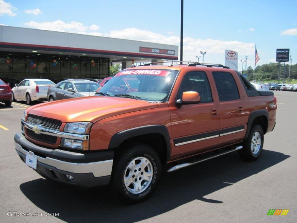 2005 Avalanche Z71 4x4 - Sunburst Orange Metallic / Tan/Neutral photo #1
