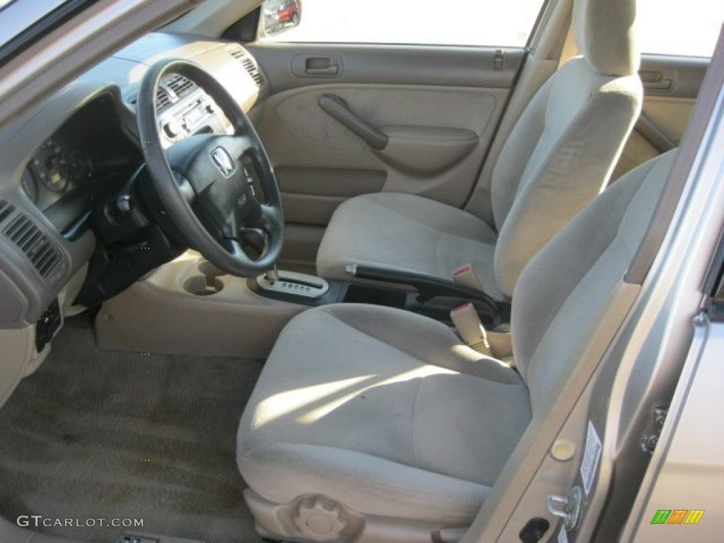 Beige Interior 2001 Honda Civic EX Sedan Photo #48960127