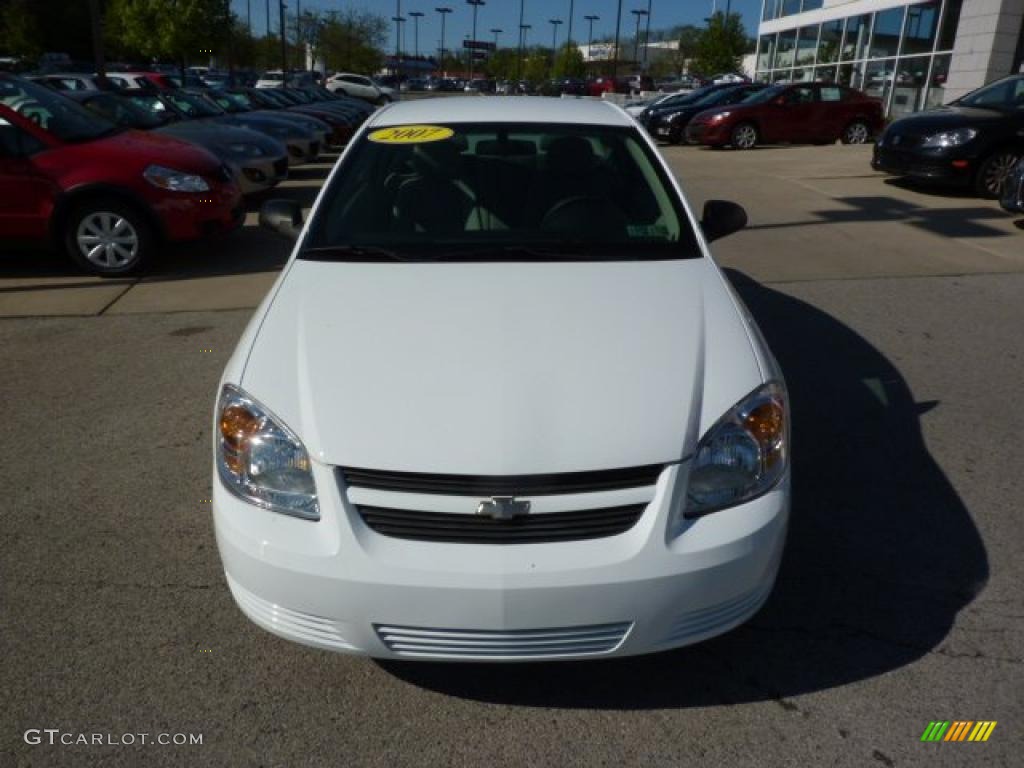 2007 Cobalt LS Coupe - Summit White / Gray photo #6