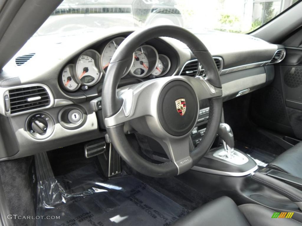 2009 Porsche 911 Carrera 4S Coupe Black Steering Wheel Photo #48961825