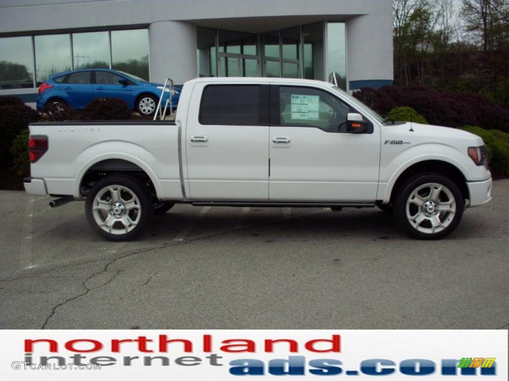 2011 F150 Limited SuperCrew 4x4 - White Platinum Metallic Tri-Coat / Steel Gray/Black photo #1